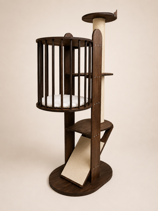 Slat Catio Cat Tree w/ Scratching Post (165cm)