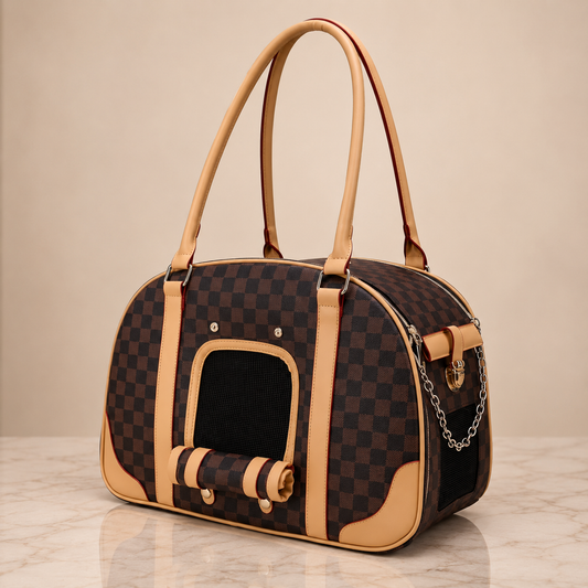 Monaco Pet Checkered Shoulder Bag
