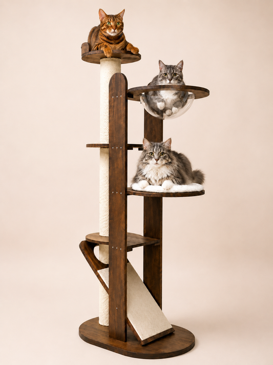 Dome Cat Tree w/ Scratching Post (165cm)