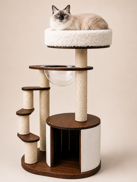 Hideout Cat Tree w/ Scratching Post (93cm)